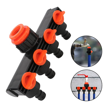 Répartiteur d’eau 4 voies en laiton 3/4″ – vannes indépendantes, joints NBR