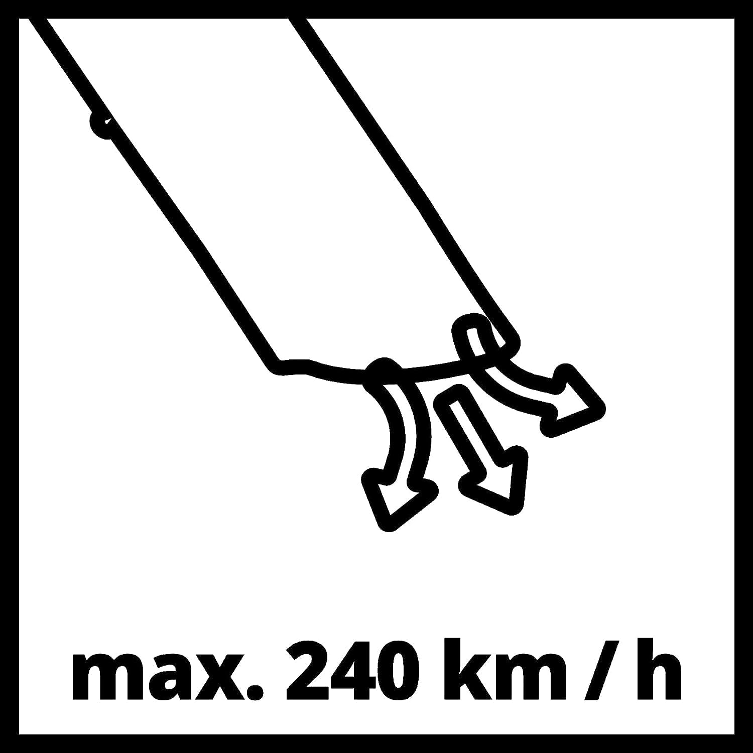 Einhell Aspirateur-souffleur de feuilles GC-EL 3024 E (tube Ø 75 mm, puissance d’aspiration 650 m³/h, fonction broyage (10:1), vitesse de soufflage 240 km/h, 40 L)