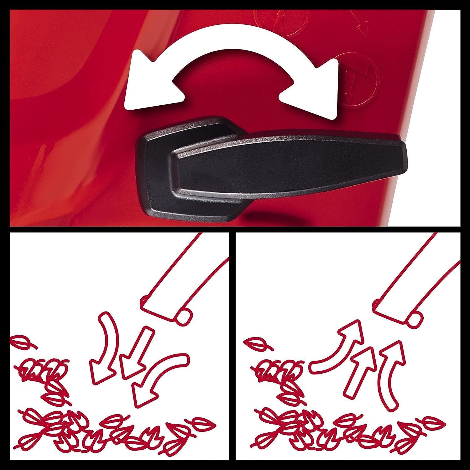 Einhell Aspirateur-souffleur de feuilles GC-EL 3024 E (tube Ø 75 mm, puissance d’aspiration 650 m³/h, fonction broyage (10:1), vitesse de soufflage 240 km/h, 40 L)