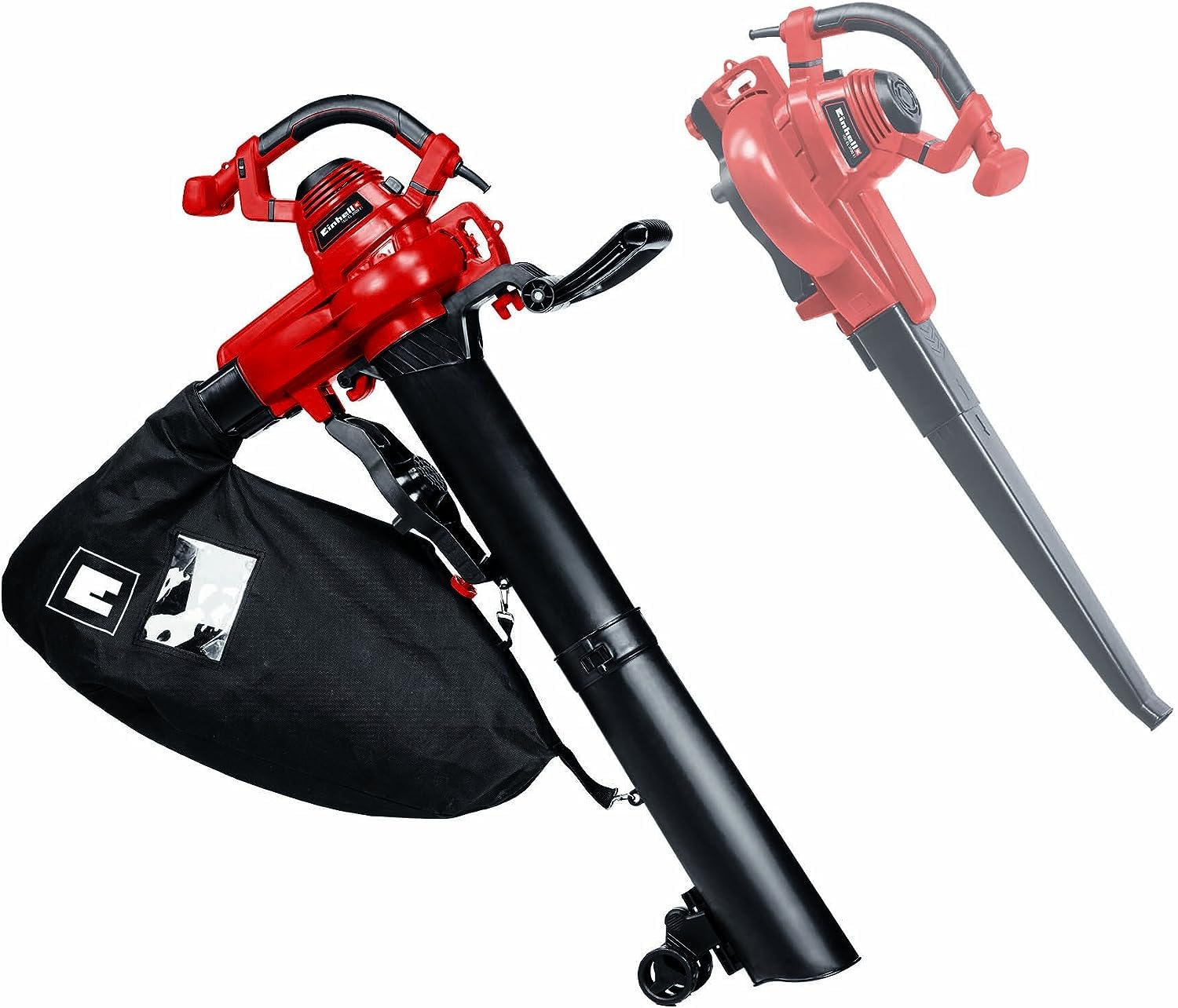 Einhell Aspirateur-souffleur de feuilles GC-EL 3024 E (tube Ø 75 mm, puissance d’aspiration 650 m³/h, fonction broyage (10:1), vitesse de soufflage 240 km/h, 40 L)