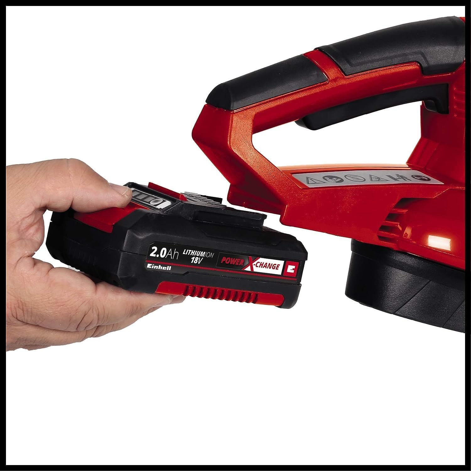Einhell Souffleur sans fil GE-CL 18 Li E - Solo Power X-Change (18 V, Vitesse du souffle d'air 210 km/h, Poignée ergonomique Softgrip) Livré sans Batterie ni Chargeur