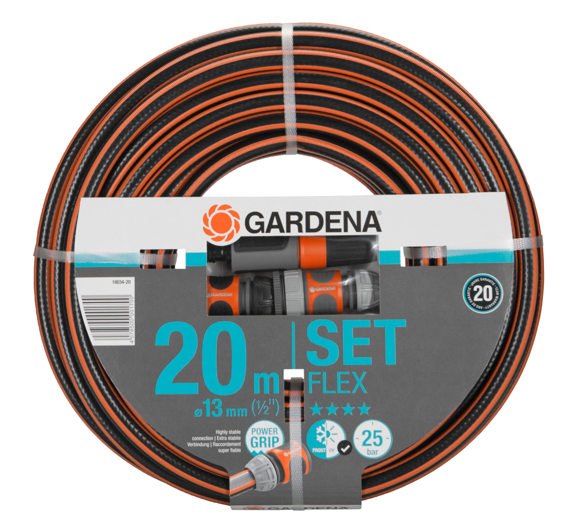 Gardena Tuyau de Comfort FLEX 13 mm (1/2 Pouce), 15 m: Tuyau de jardin flexible et dimensionnellement avec profil de poignée de puissance, imprimé à 25 bar, sans pièces système (18031-20)
