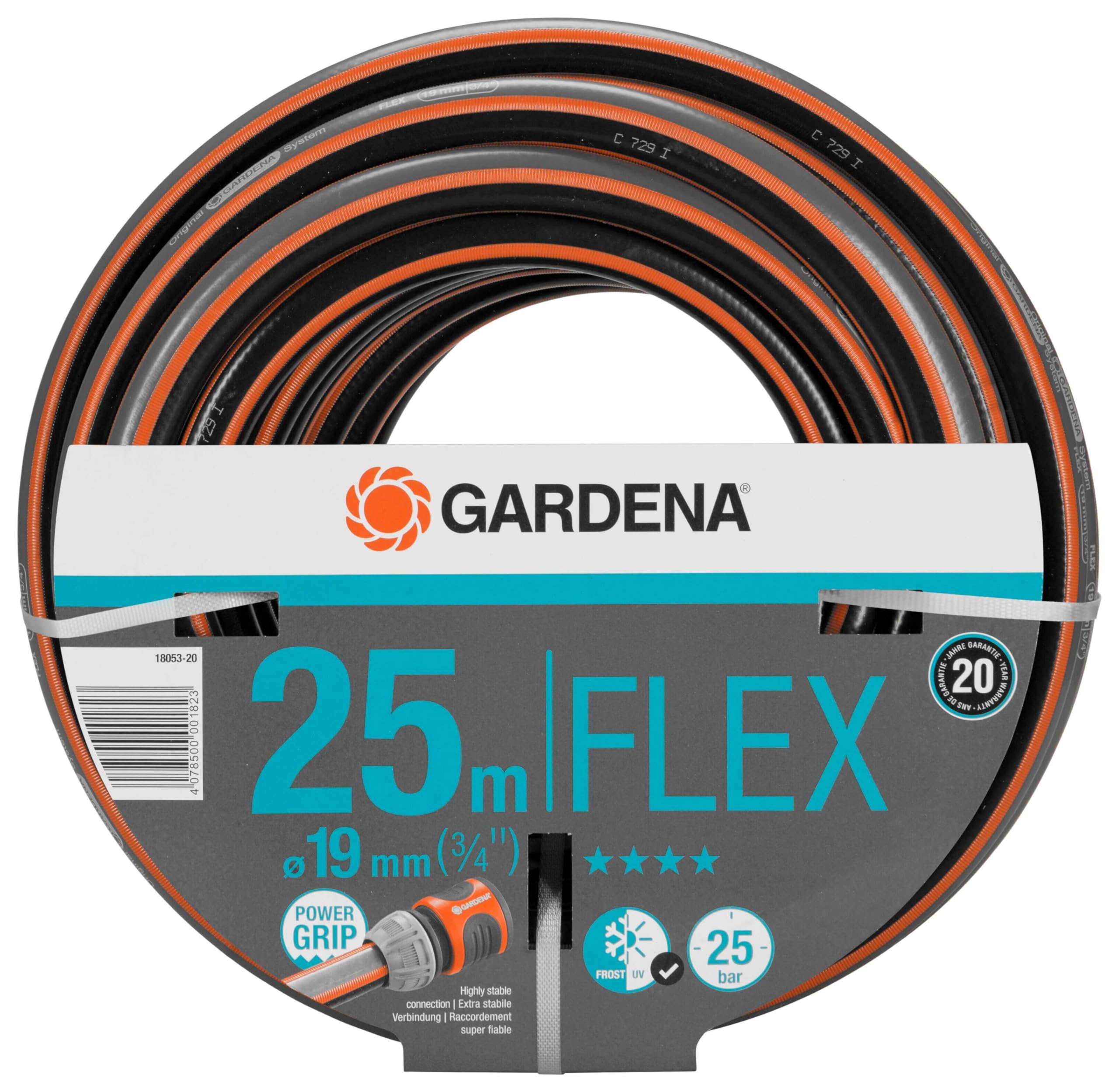 Gardena Tuyau de Comfort FLEX 13 mm (1/2 Pouce), 15 m: Tuyau de jardin flexible et dimensionnellement avec profil de poignée de puissance, imprimé à 25 bar, sans pièces système (18031-20)