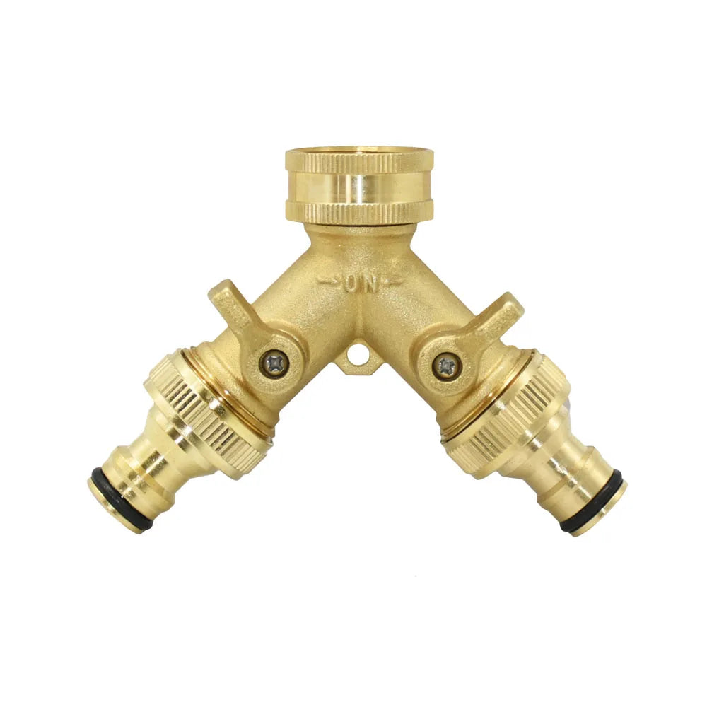 Répartiteur d’eau 2 voies en laiton 3/4″ – vannes indépendantes, joints NBR