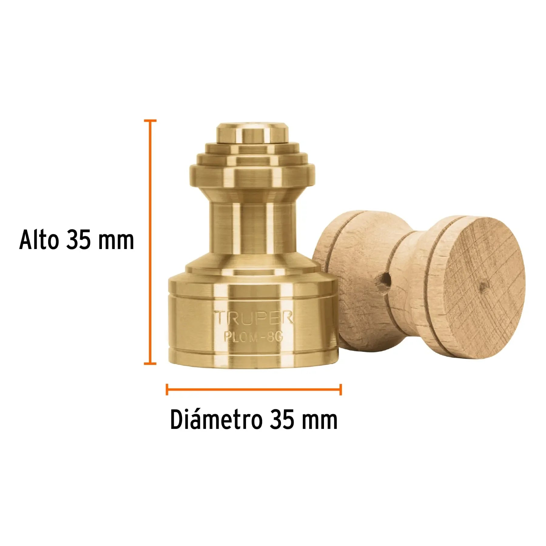Plombs de pêche en laiton 8 oz – Lot de 4 unités, style Guatemala – Truper