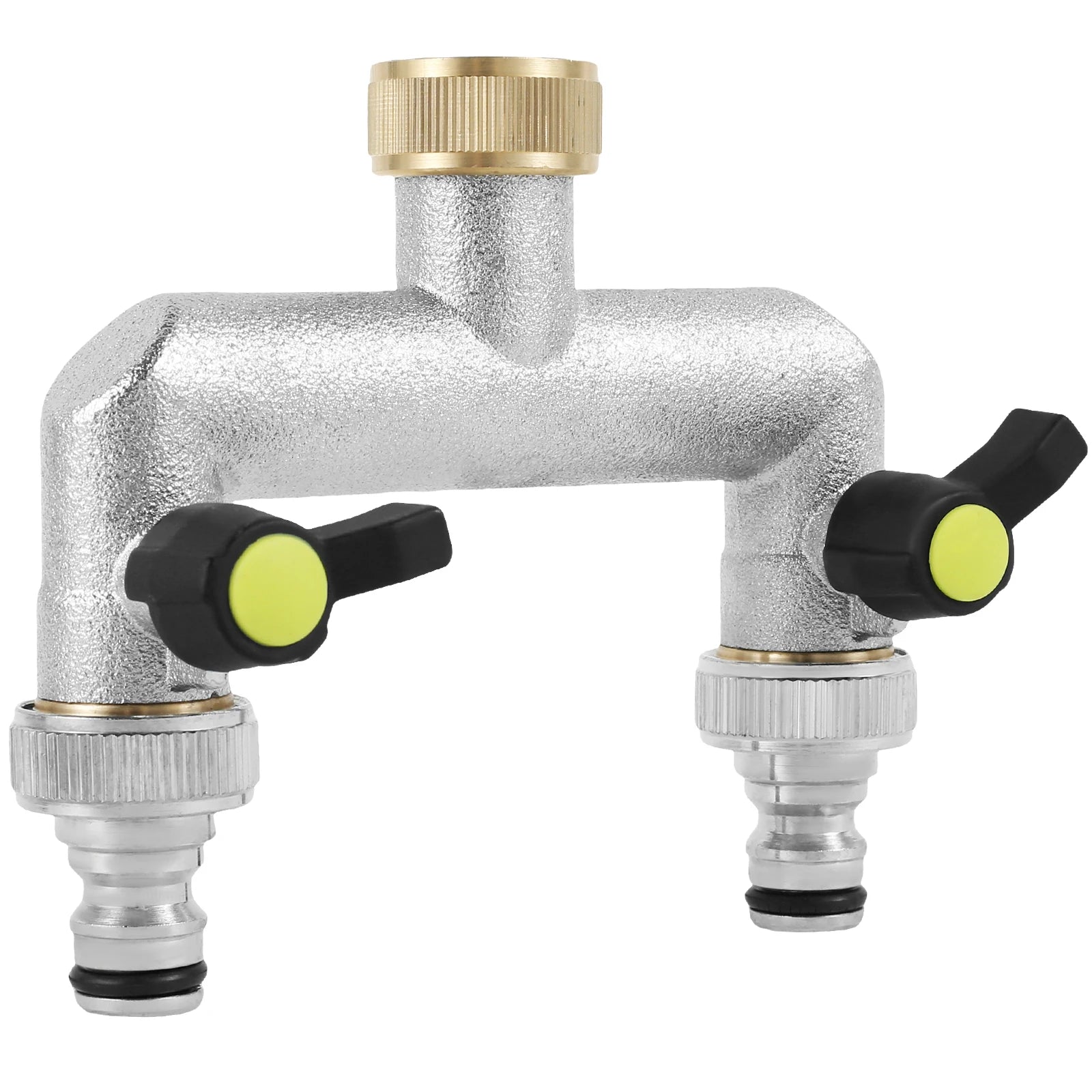 Répartiteur d’eau 2 voies en laiton 3/4″ – vannes indépendantes, joints NBR