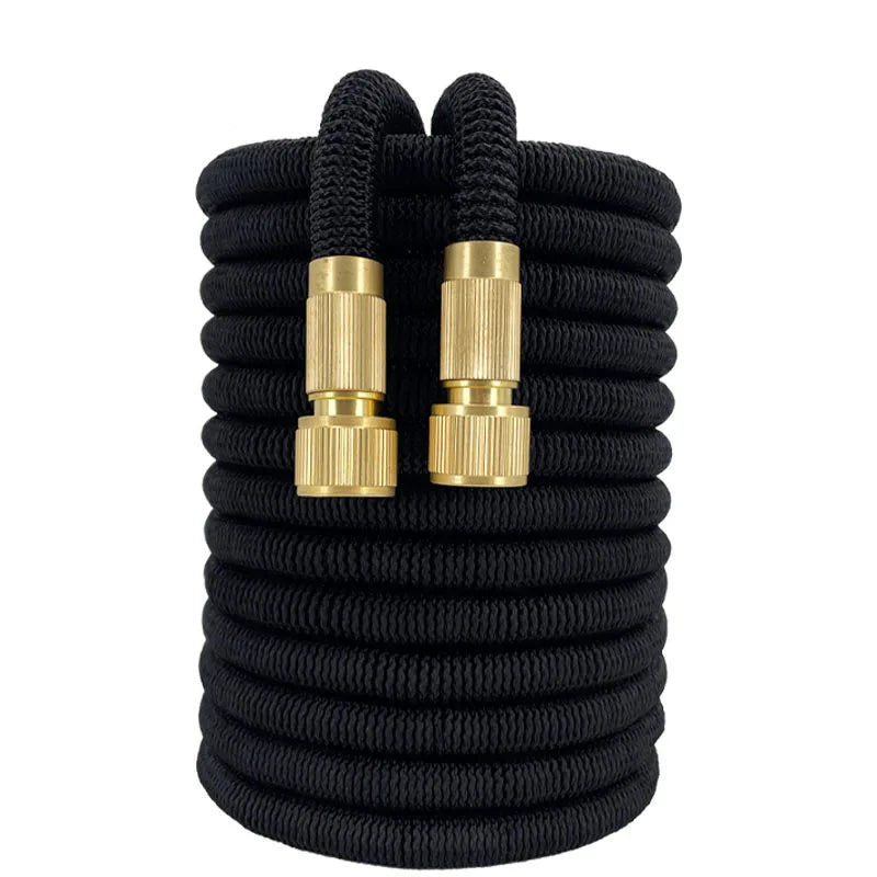 Tuyau d’arrosage extensible 3× 3/4″ – 8 modes (pistolet inclus), raccords métal
