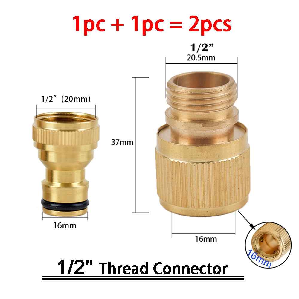 Kit de raccords rapides en laiton 3/4″ – connecteurs mâle/femelle + stop (set)