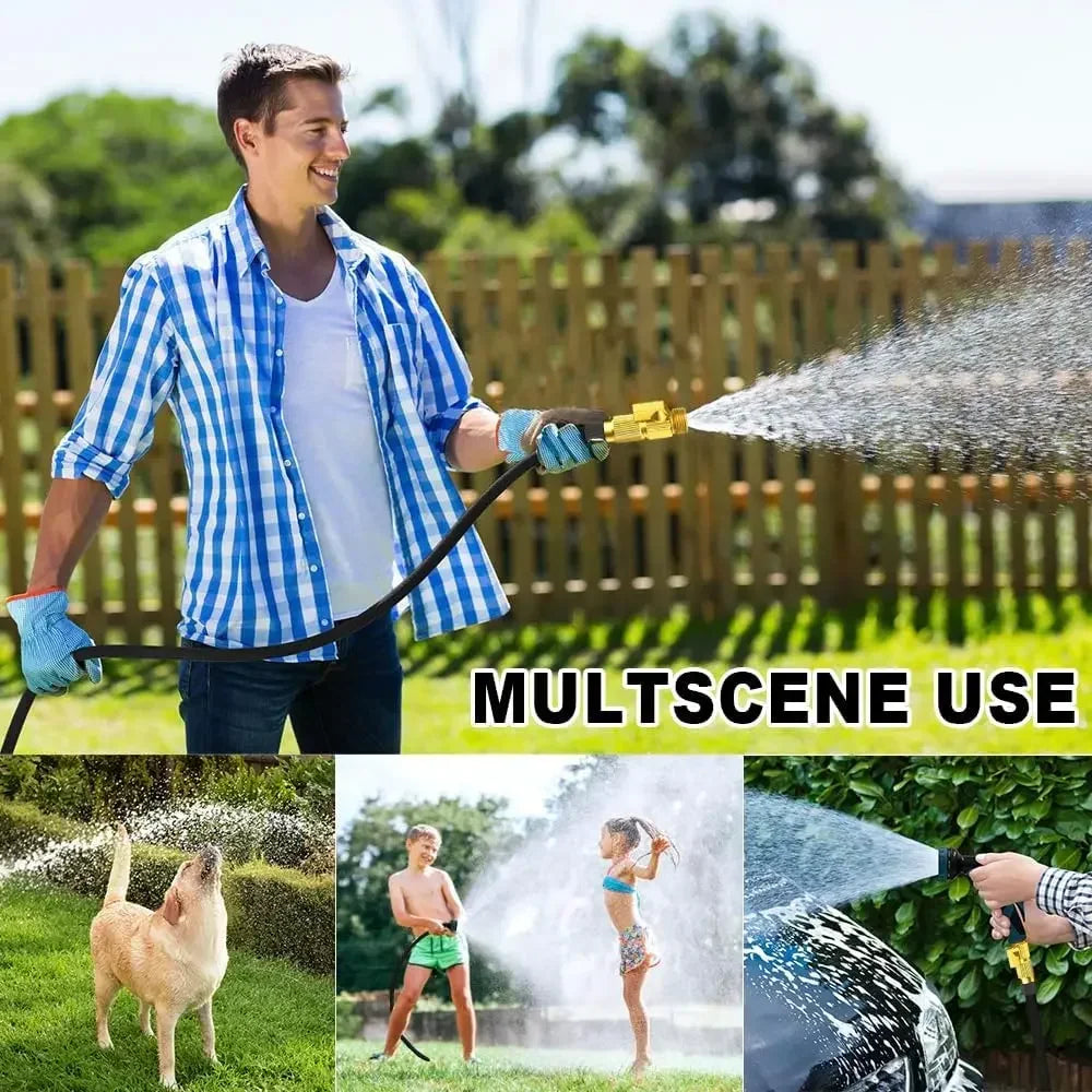 Tuyau d’arrosage extensible 25 à 100 pieds – 8 modes de pulvérisation, flexible et durab