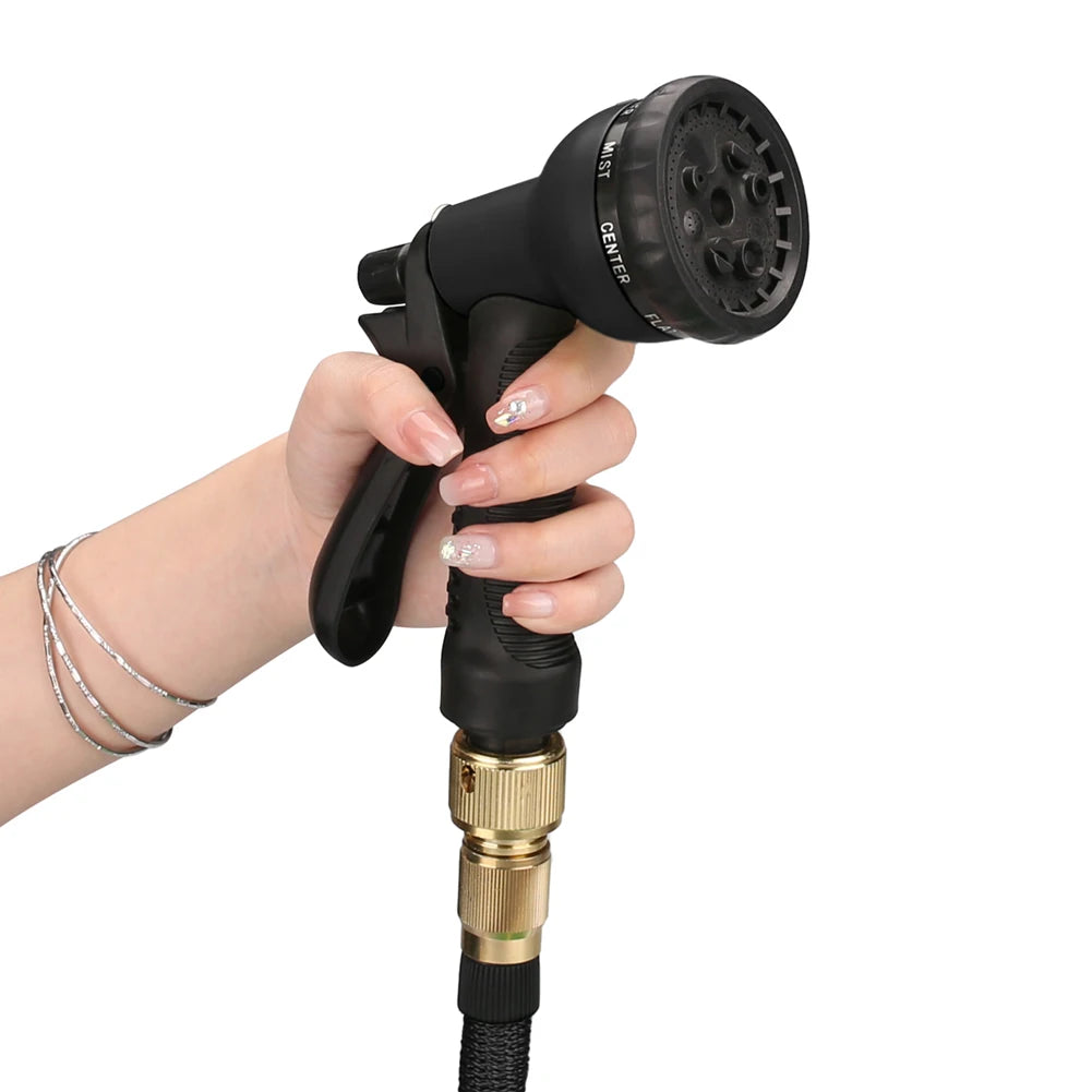 Tuyau d’arrosage extensible 25 à 100 pieds – 8 modes de pulvérisation, flexible et durab