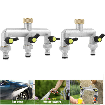 Répartiteur d’eau 2 voies en laiton 3/4″ – vannes indépendantes, joints NBR