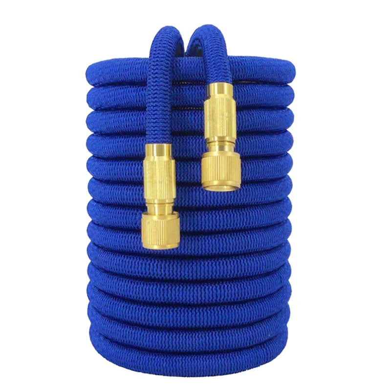 Tuyau d’arrosage extensible 3× 3/4″ – 8 modes (pistolet inclus), raccords métal