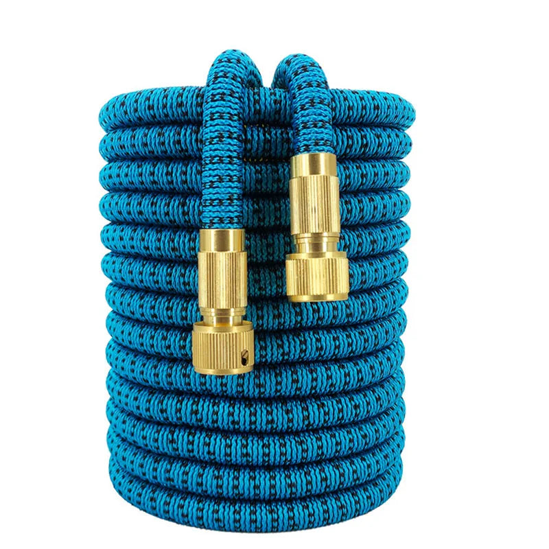 Tuyau d’arrosage extensible 3× 3/4″ – 8 modes (pistolet inclus), raccords métal
