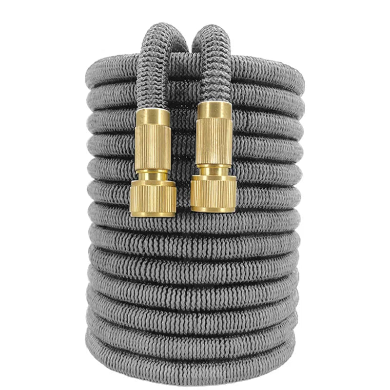Tuyau d’arrosage extensible 3× 3/4″ – 8 modes (pistolet inclus), raccords métal