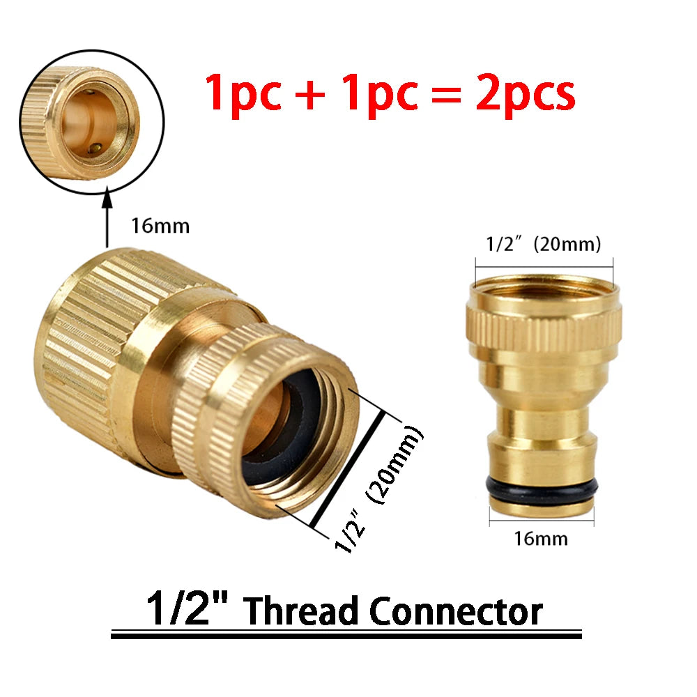 Kit de raccords rapides en laiton 3/4″ – connecteurs mâle/femelle + stop (set)