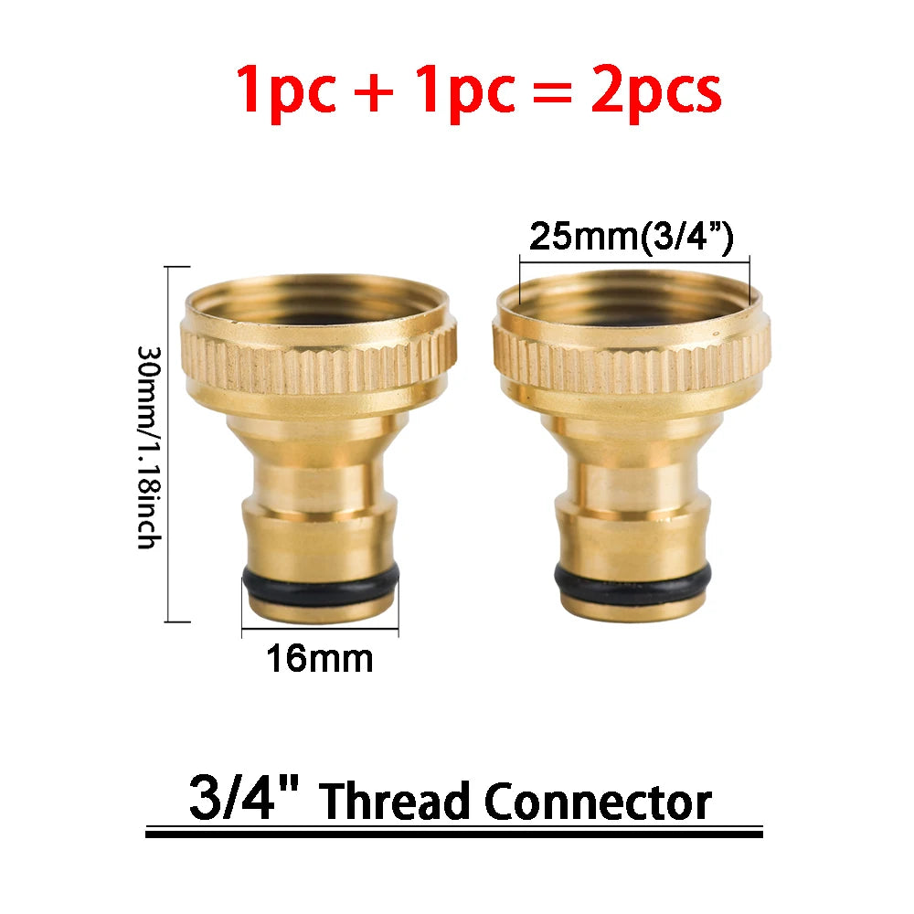 Kit de raccords rapides en laiton 3/4″ – connecteurs mâle/femelle + stop (set)