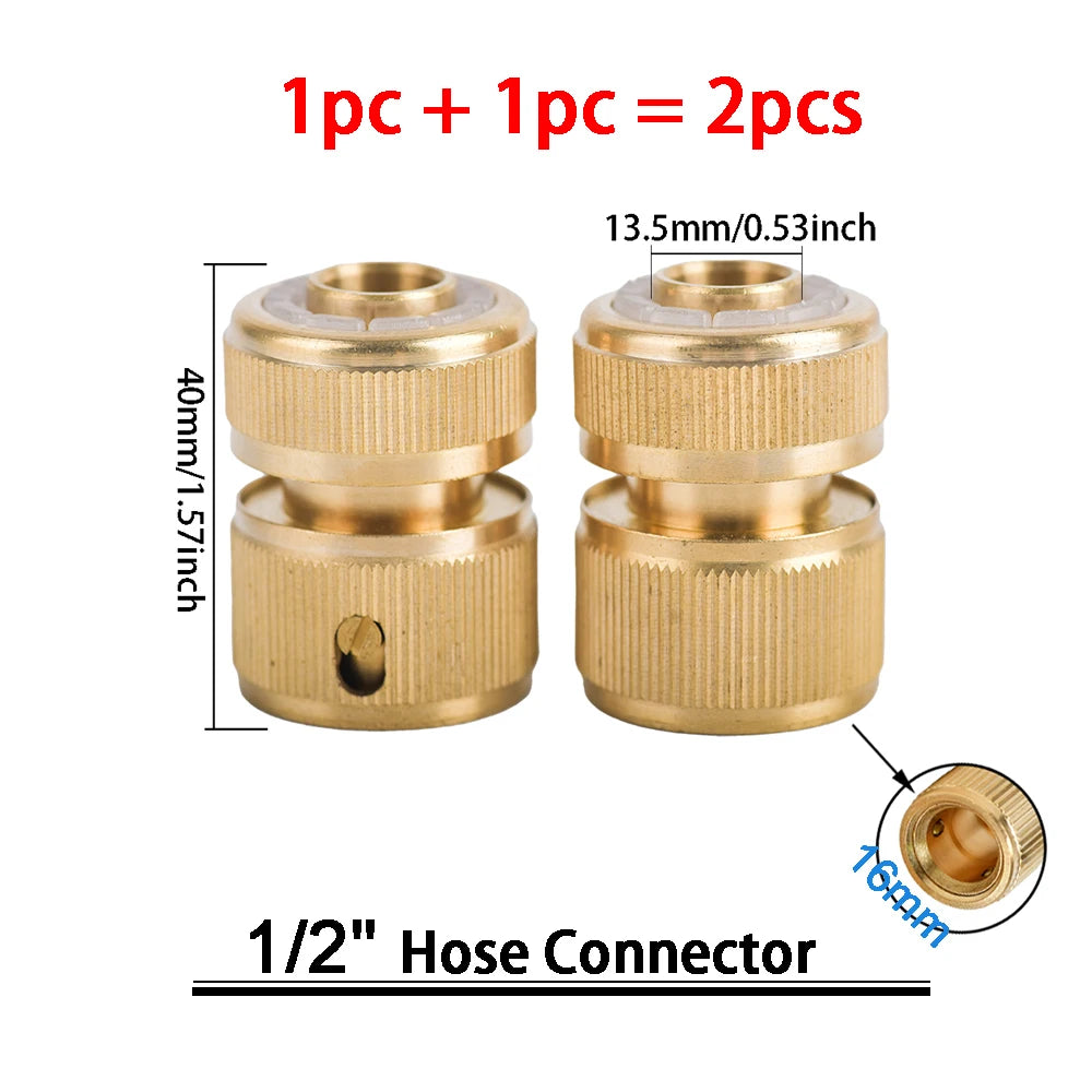 Kit de raccords rapides en laiton 3/4″ – connecteurs mâle/femelle + stop (set)