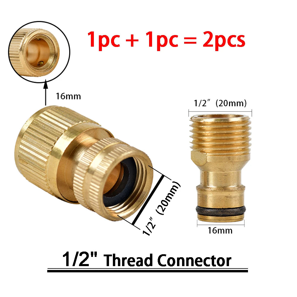 Kit de raccords rapides en laiton 3/4″ – connecteurs mâle/femelle + stop (set)