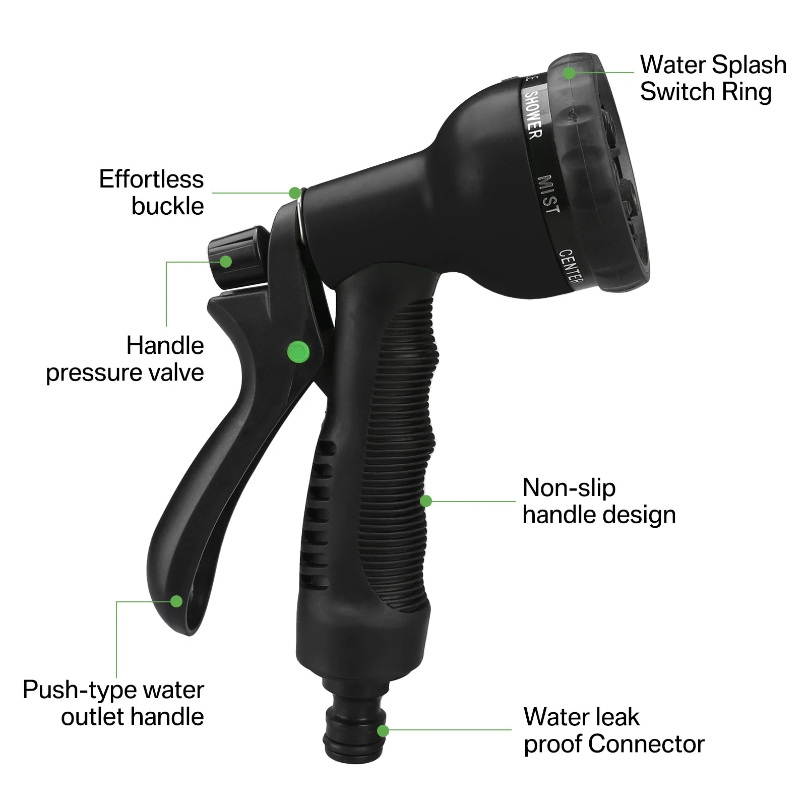 Tuyau d’arrosage extensible 25 à 100 pieds – 8 modes de pulvérisation, flexible et durab
