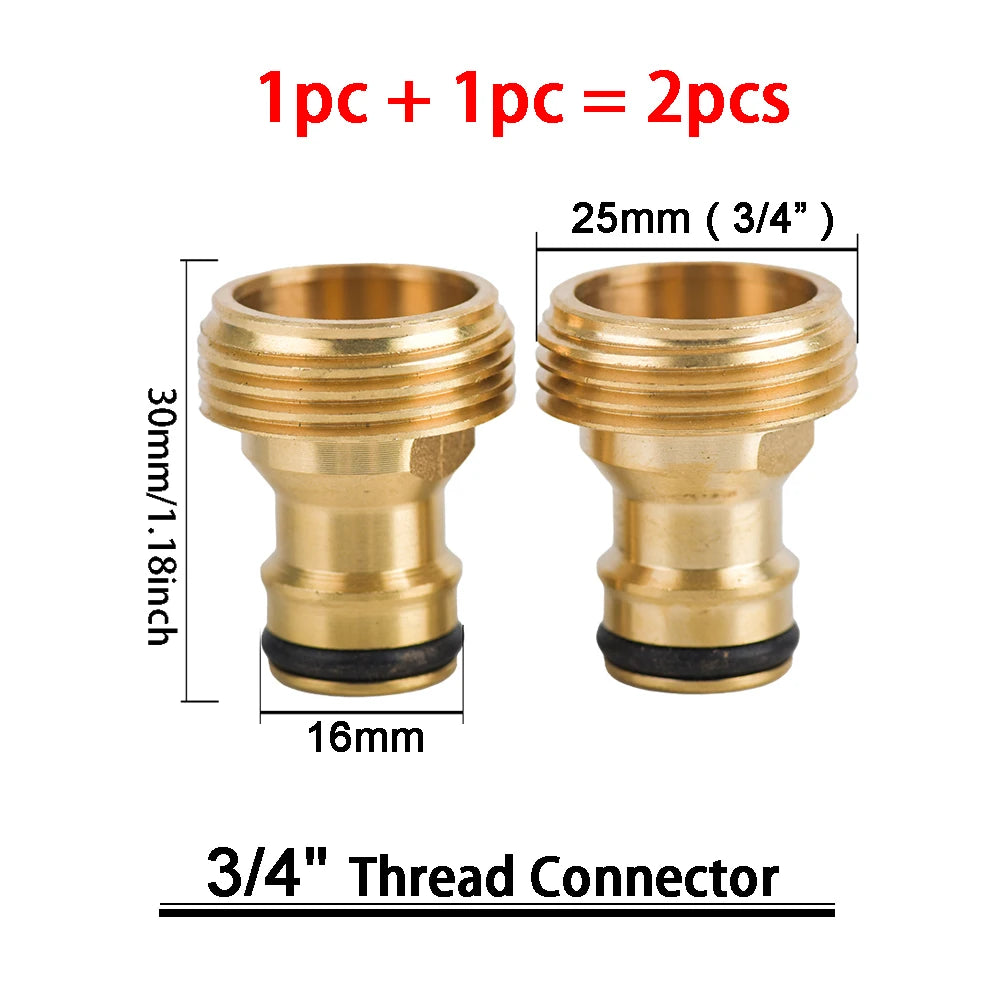 Kit de raccords rapides en laiton 3/4″ – connecteurs mâle/femelle + stop (set)